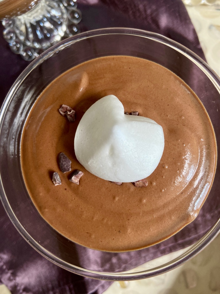 chocolate aquafaba mousse