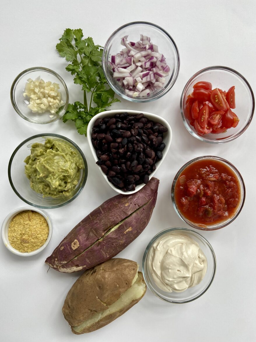 ingredients for Hearty Potato Bean Boats