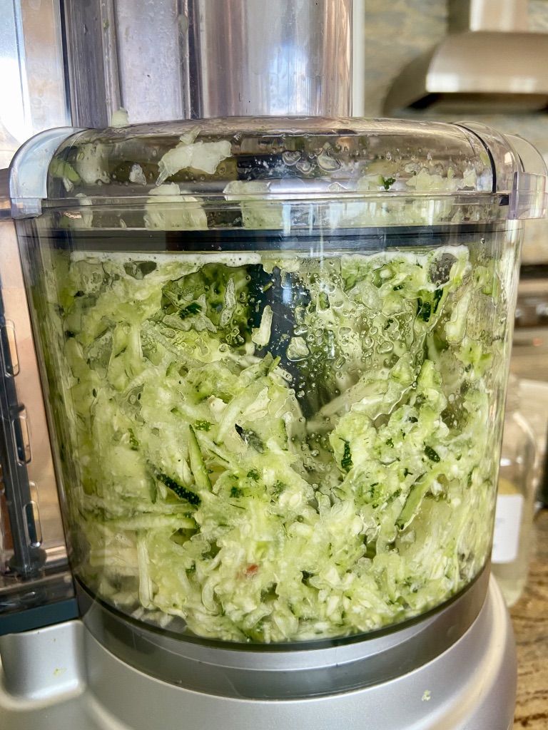 zucchini in food processor