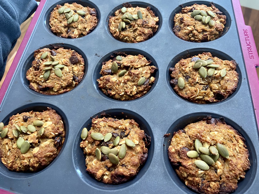 butternut  squash and almond flour muffins baked