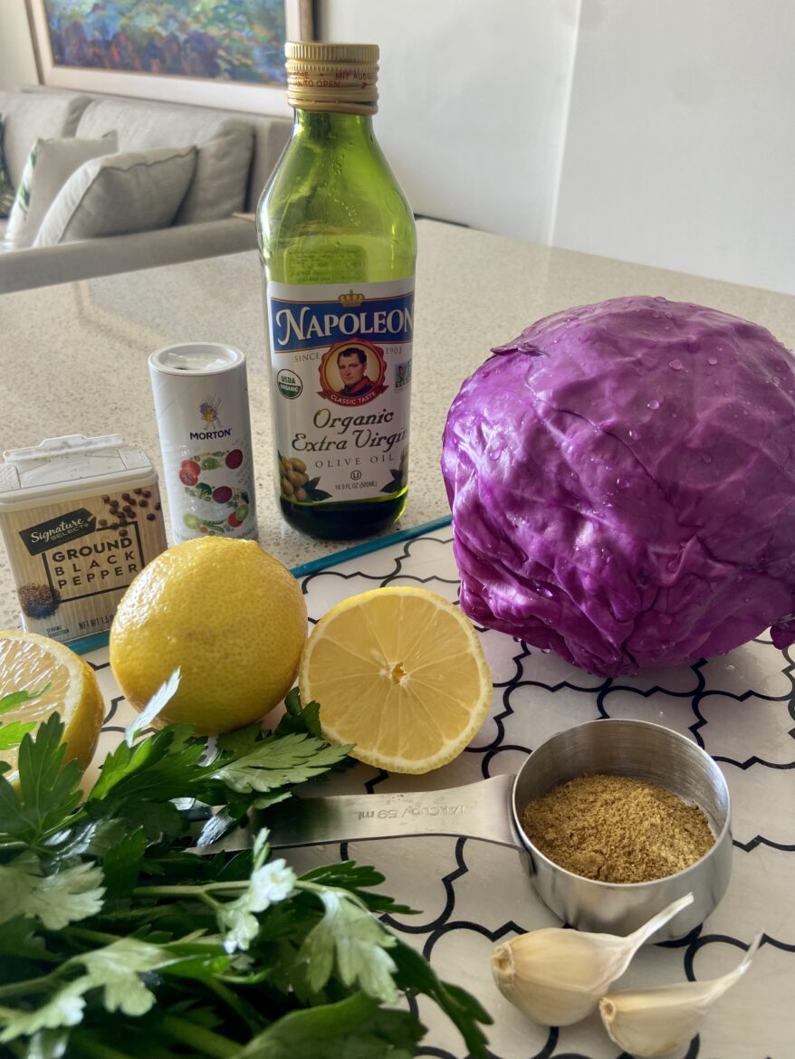 Ingredients for cabbage salad